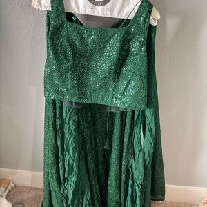 Green Sparkly Lehenga